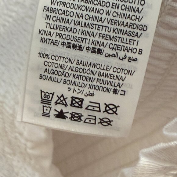 Boden Womens White Smocked Bodice Cotton Puff Sleeve Cropped Top Size Large - Picture 7 of 8